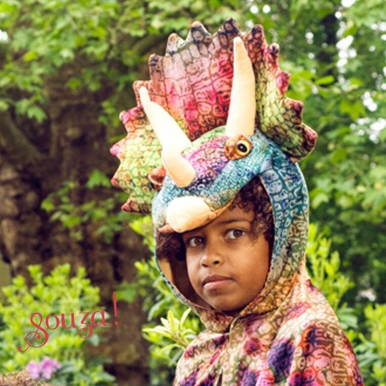 Souza! Dinozaur Triceratops, peleryna z kapturem-maską, 4-7 lat