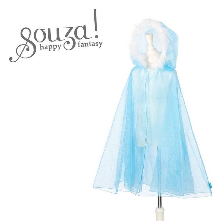 Souza! peleryna królowej śniegu z kapturem, strój, 5-7 lat
