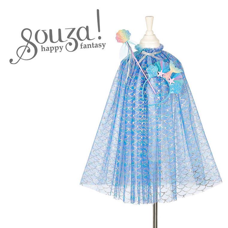 Souza! Syrenka Marlya, peleryna z opaską do włosów i różdżką, kostium, 3-4 lata