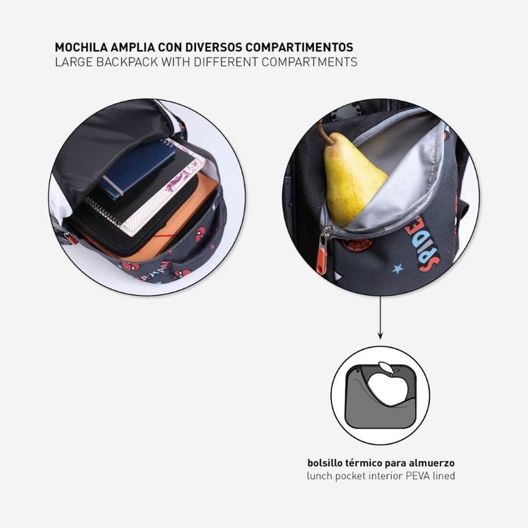 Spider-Man, plecak szkolny, czarny