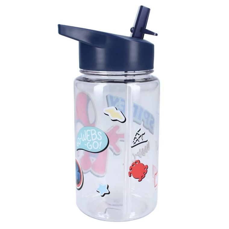 Spidey, Drink Up, bidon ze słomką, niebieski, 450 ml