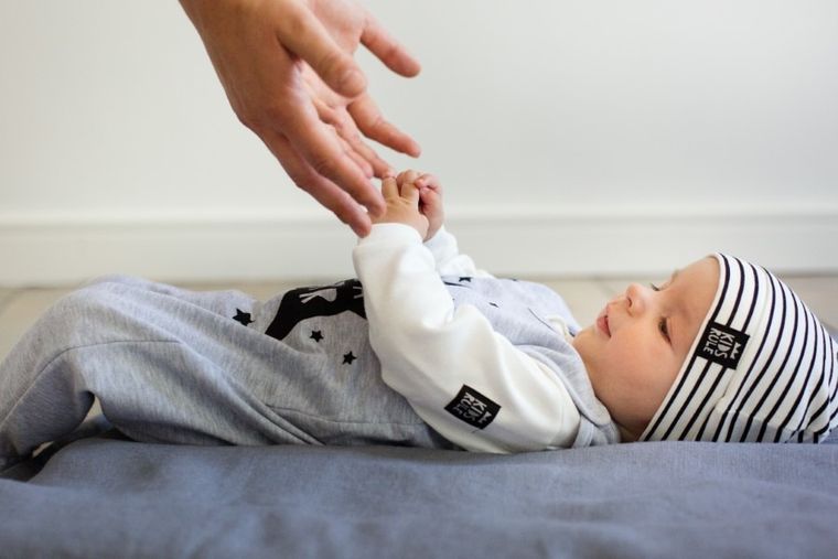 Śpiochy niemowlęce, szare, Happy Day, Pinokio