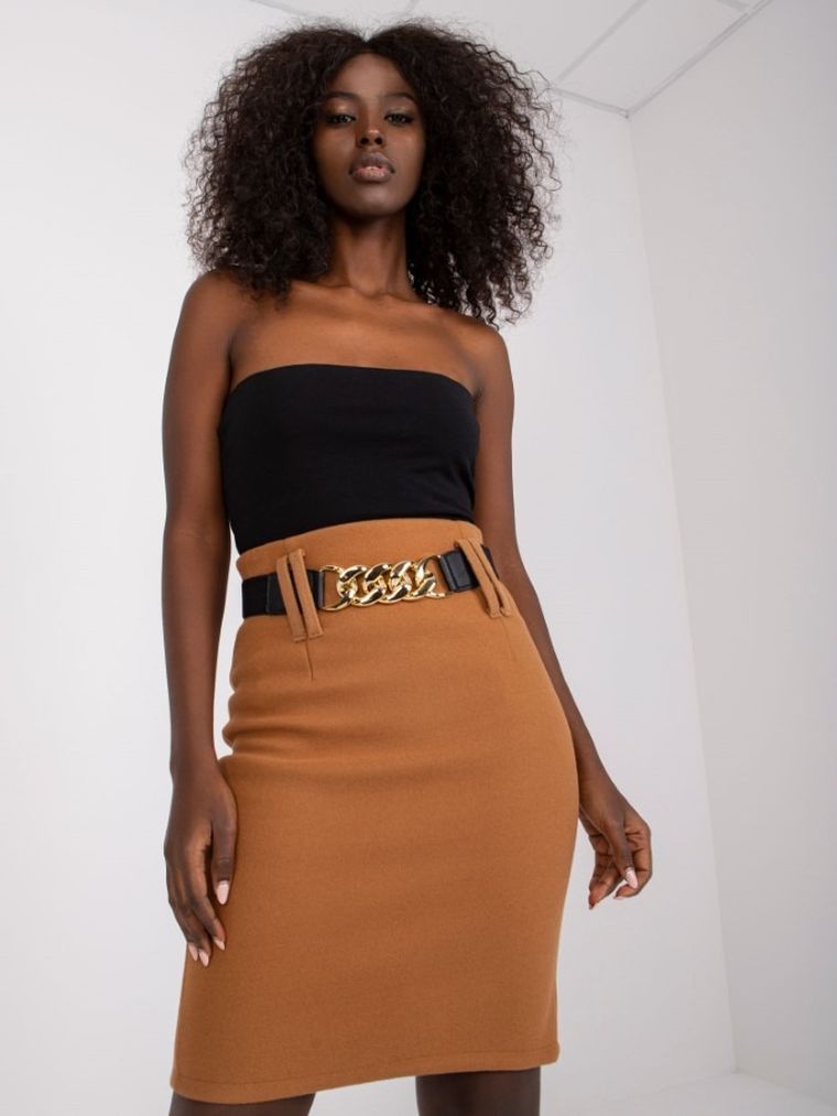 Spódnica damska, beżowa, Italy Moda