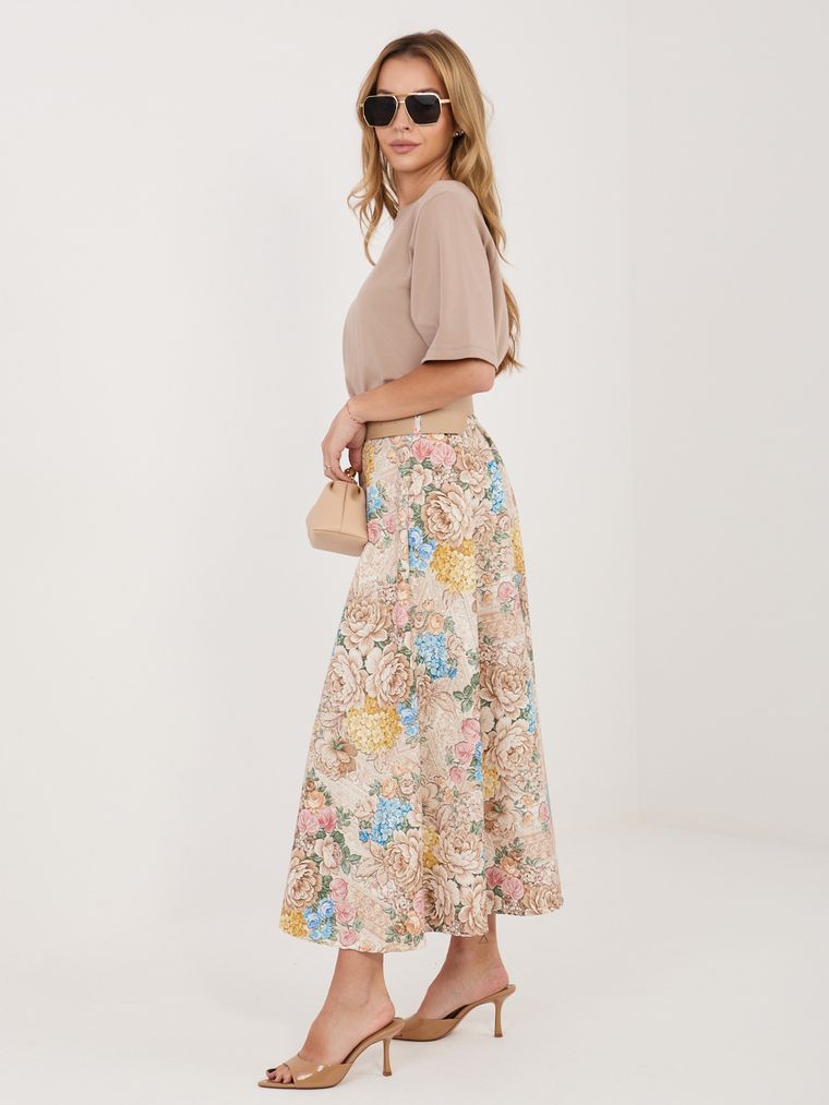 Spódnica damska, beżowa, Italy Moda