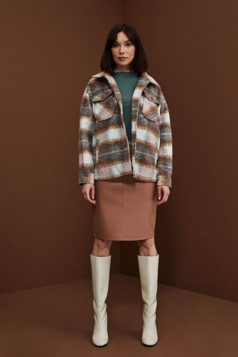 Spódnica damska, beżowa, Moodo