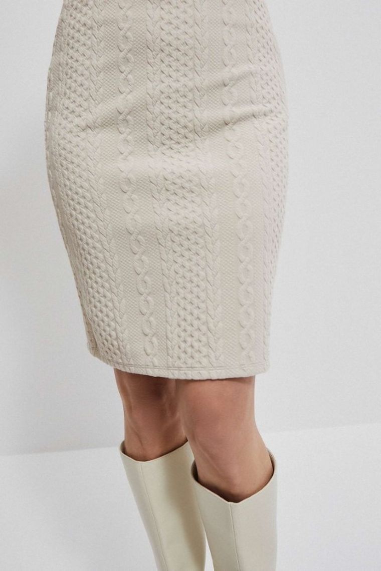 Spódnica damska, beżowa, Moodo