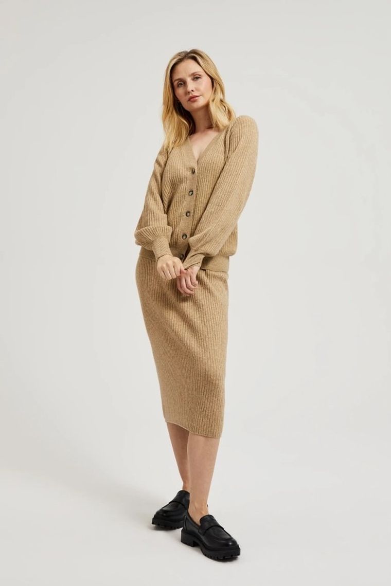 Spódnica damska, beżowa, Moodo