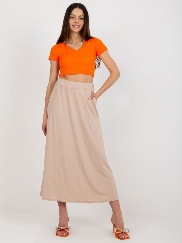 Spódnica damska, beżowa, Rue Paris