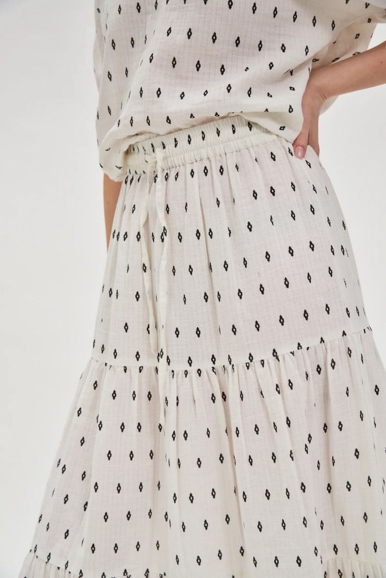 Spódnica damska, biała, Moodo