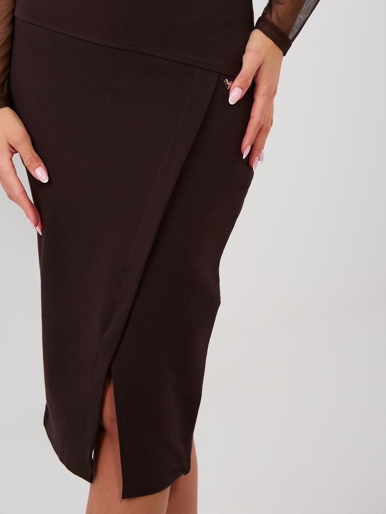 Spódnica damska, brązowa, Basisc Feel Good
