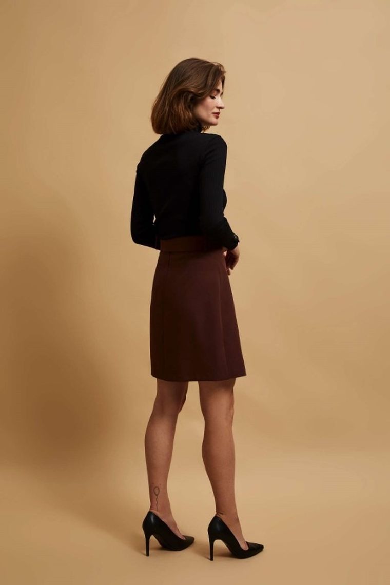 Spódnica damska, brązowa, Moodo