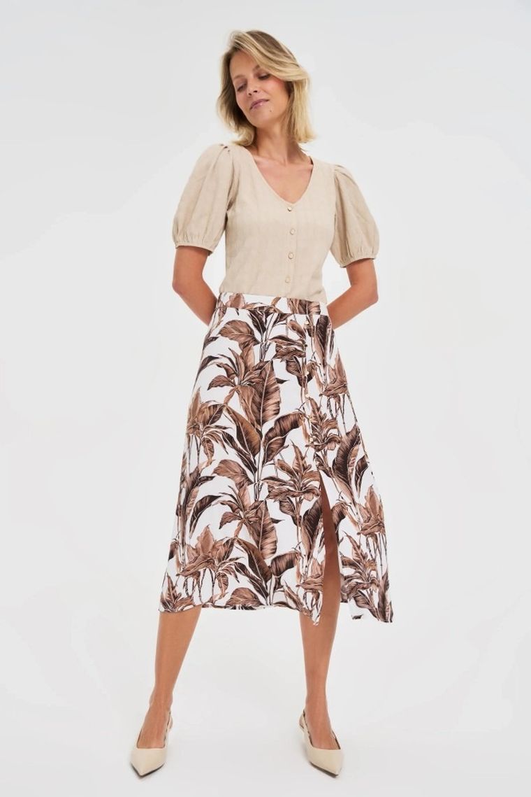 Spódnica damska, brązowa, Moodo