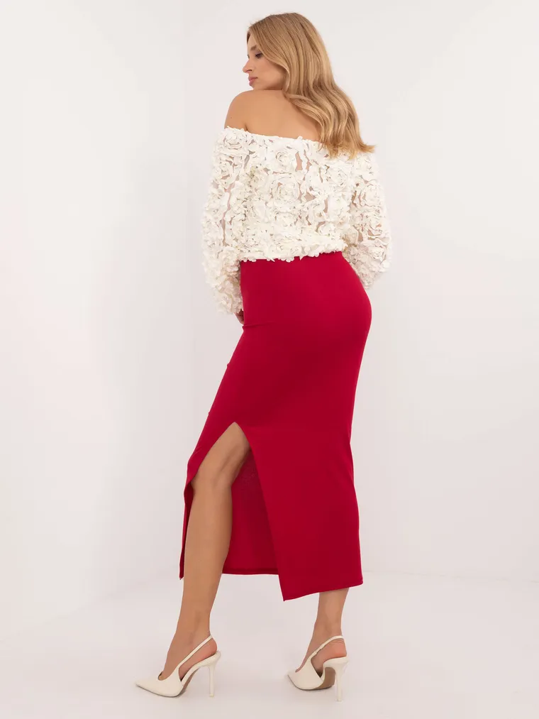 Spódnica damska, czerwona, Italy Moda