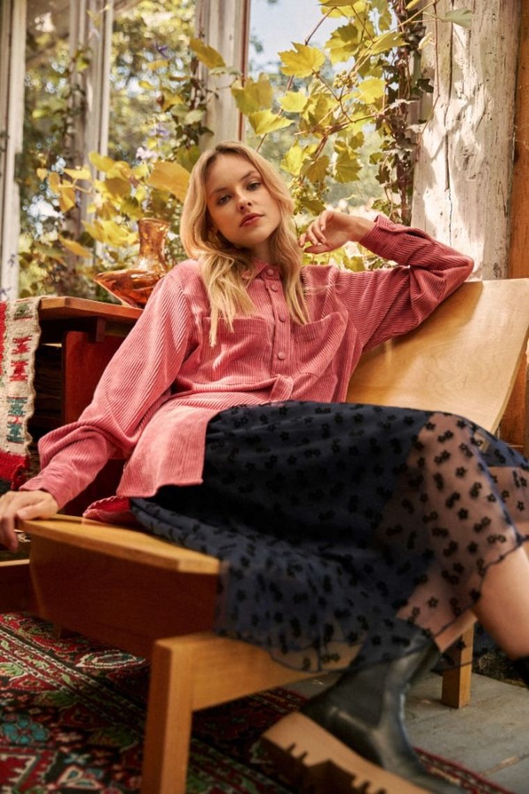 Spódnica damska, granatowa, Moodo