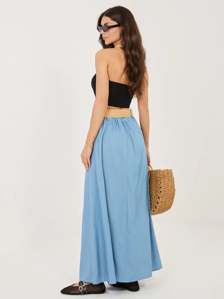 Spódnica damska, niebieska, Italy Moda