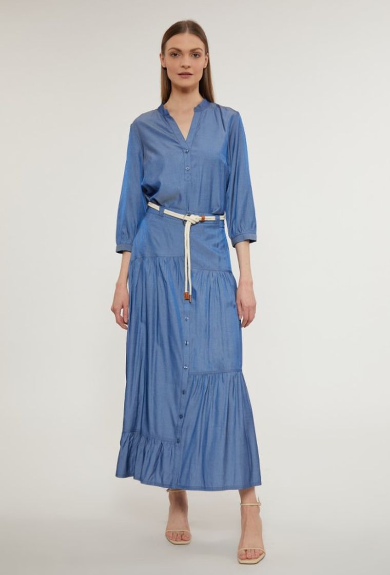 Spódnica damska, niebieska, Monnari