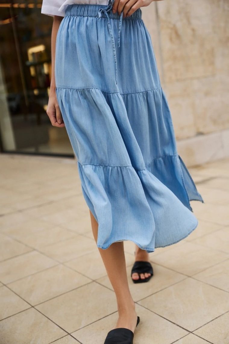 Spódnica damska, niebieska, Moodo