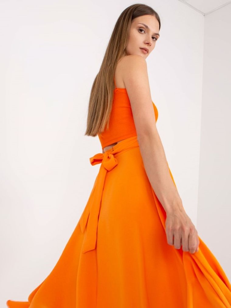 Spódnica damska, pomarańczowa, Rue Paris