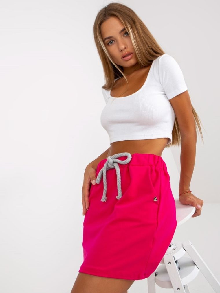 Spódnica damska, różowa, Basic Feel Good