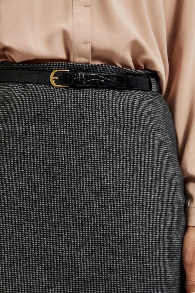 Spódnica damska, szara, Moodo