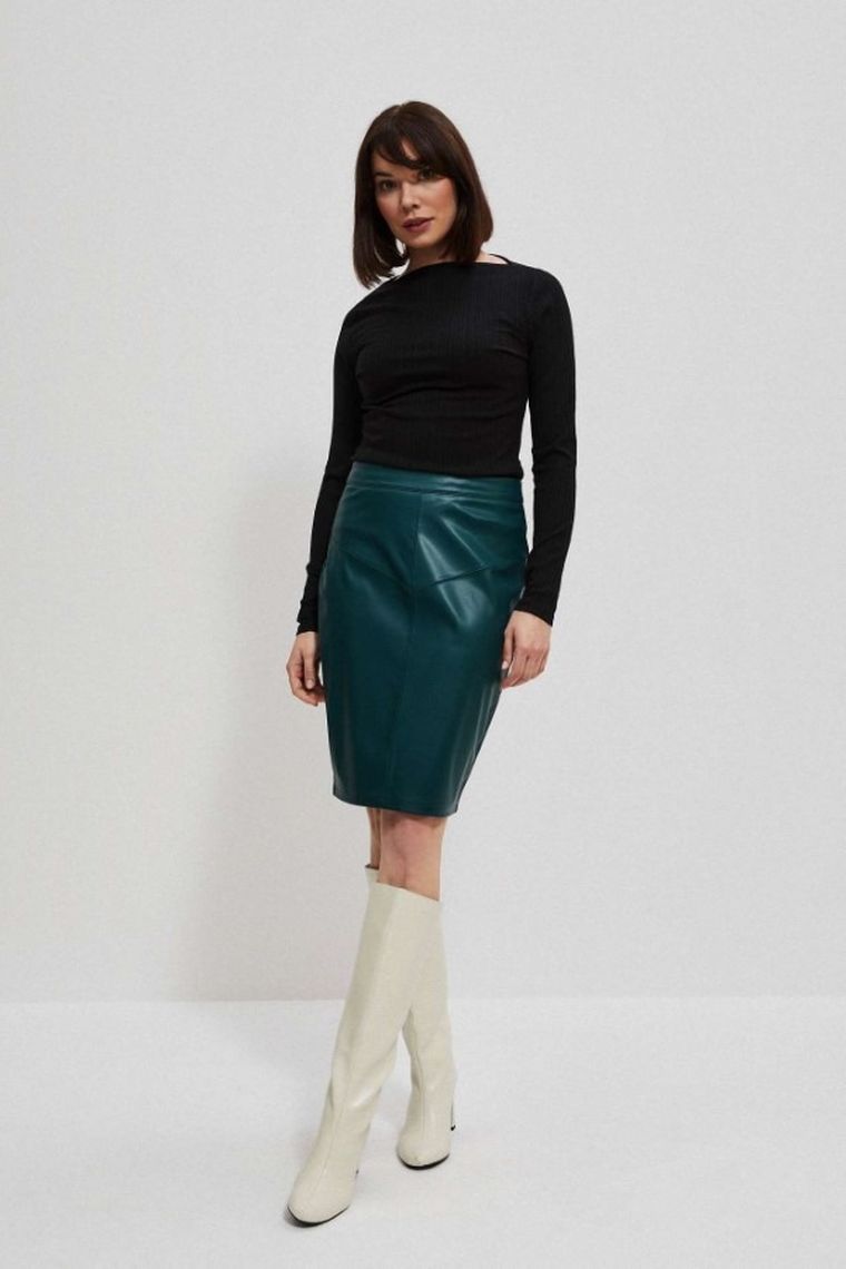 Spódnica damska, zielona, Moodo