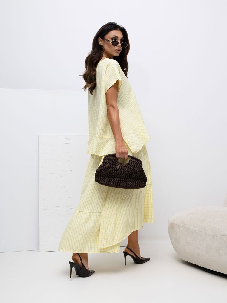Spódnica damska, żółta, Italy Moda
