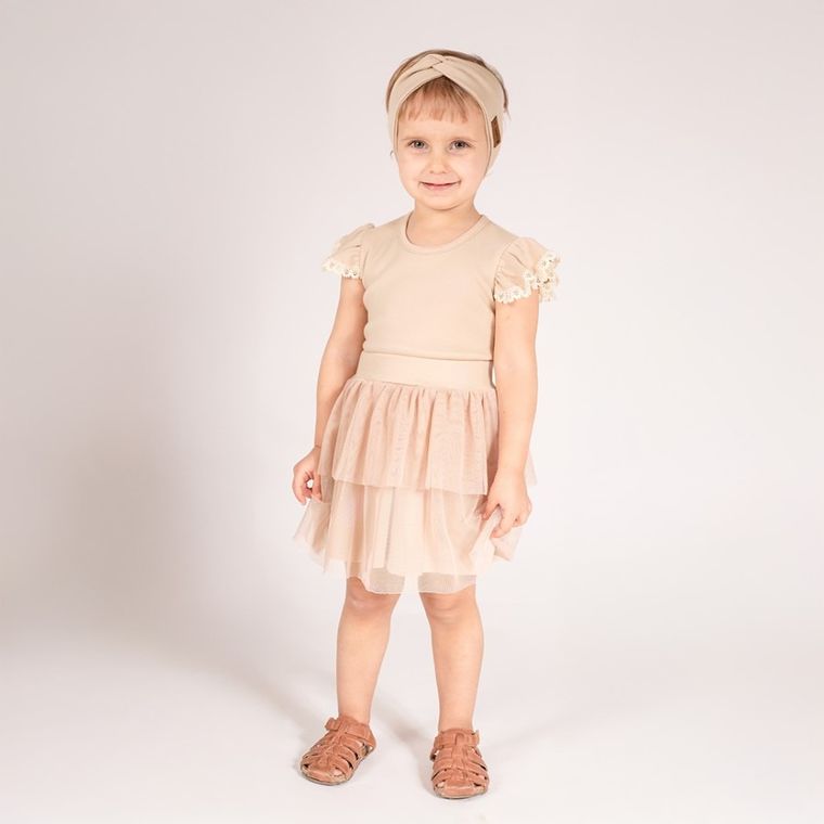 Spódnica dziewczęca, beżowa, Nicol