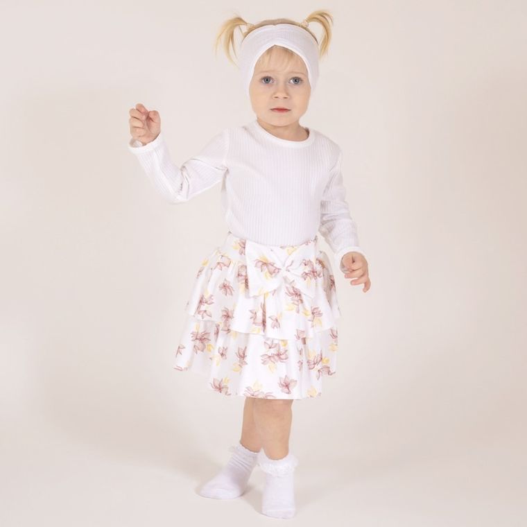 Spódnica dziewczęca, ecru, Nicol