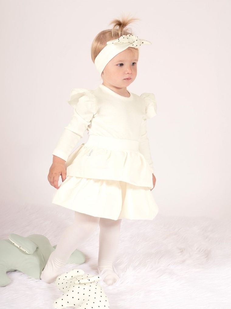 Spódnica dziewczęca, ecru, Nicol