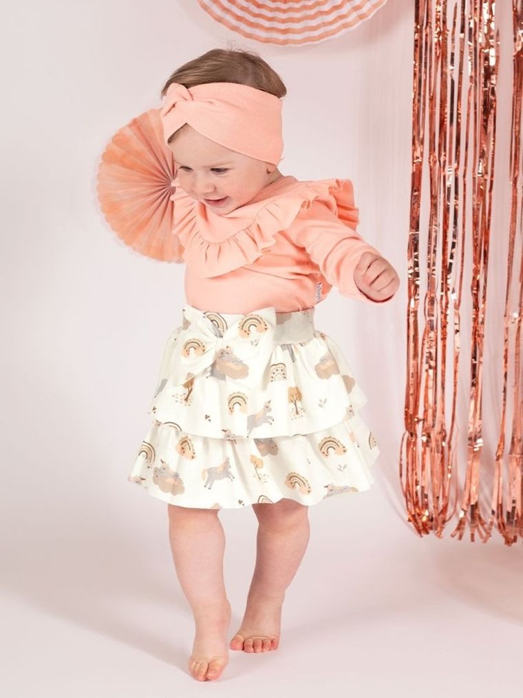 Spódnica dziewczęca, ecru, Nicol