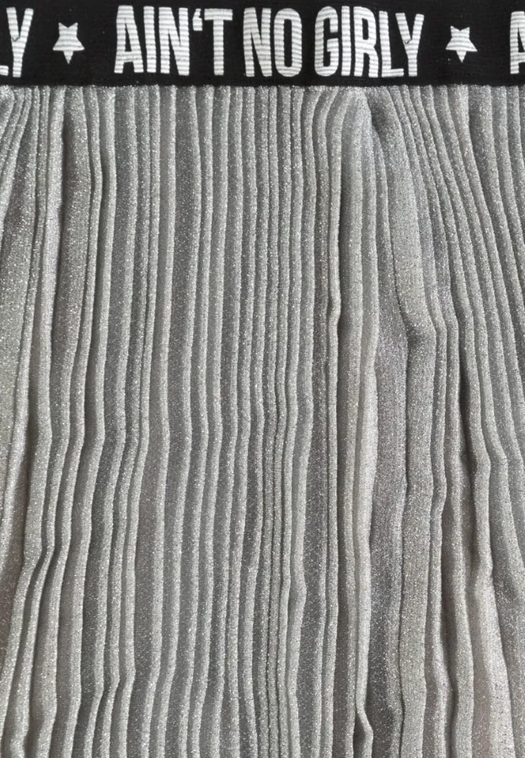 Spódnica dziewczęca, plisowana, różowo-szara, Tom Tailor