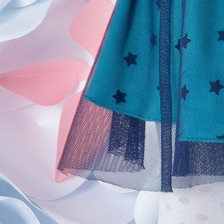 Spódnica dziewczęca, tiulowa, niebieska, Nicol