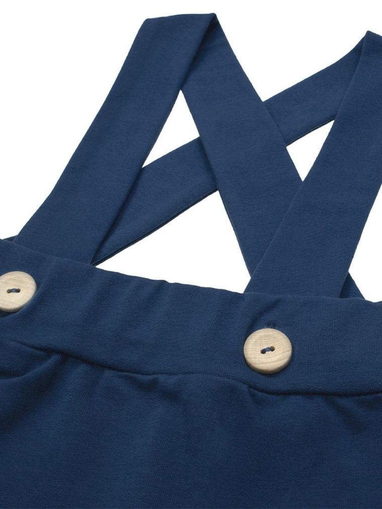Spódnica ogrodniczka dziewczęca, granatowa, Nicol