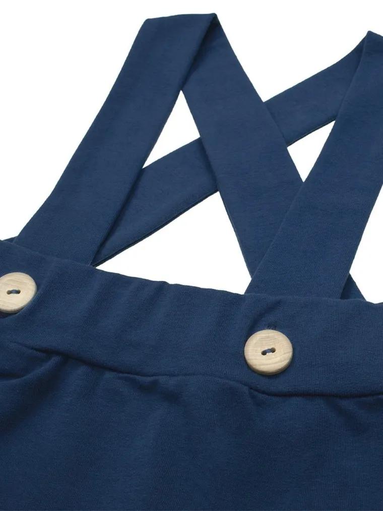 Spódnica ogrodniczka dziewczęca, granatowa, Nicol