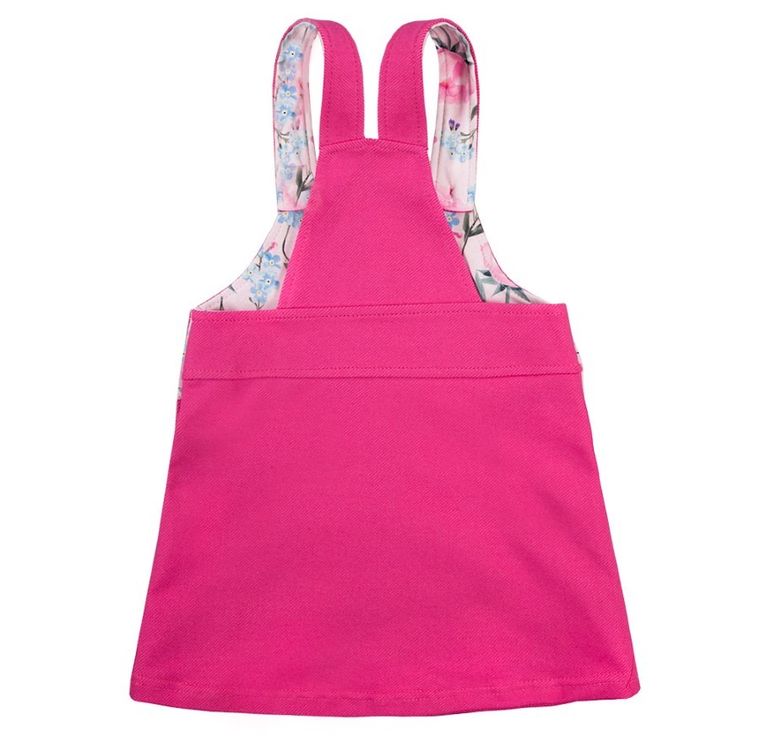 Spódnica ogrodniczka dziewczęca, różowa, Eevi