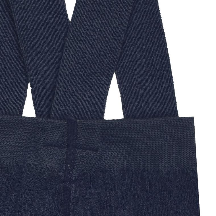 Spodnie chłopięce na szelkach, granatowe, Nicol