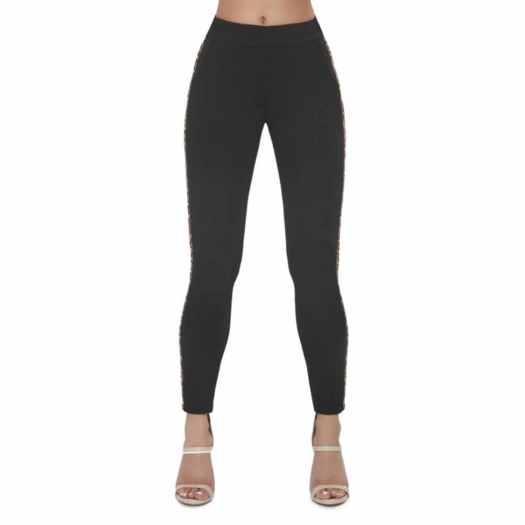 Spodnie damskie, czarne, Bas Bleu