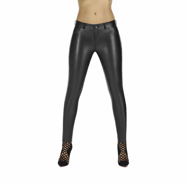 Spodnie damskie, czarne, Bas Bleu