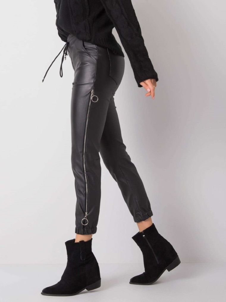 Spodnie damskie, czarne, Italy Moda