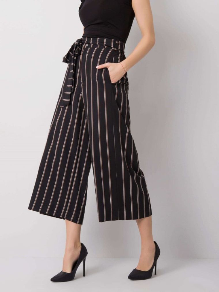 Spodnie damskie, czarne, Rue Paris