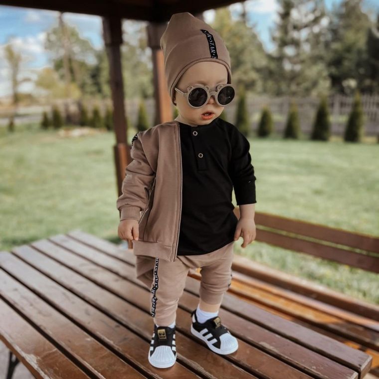 Spodnie dresowe chłopięce, beżowe, Star, Nicol