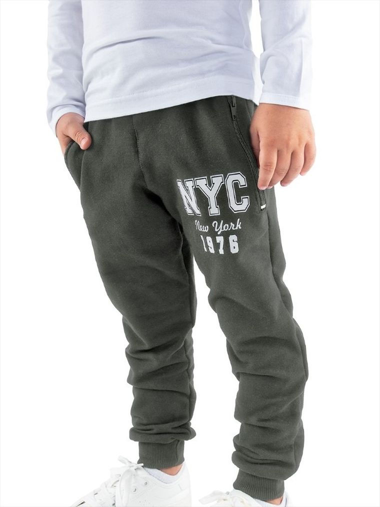 Spodnie dresowe chłopięce, grafitowe, Tup Tup