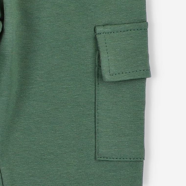 Spodnie dresowe chłopięce, khaki, By o Baby