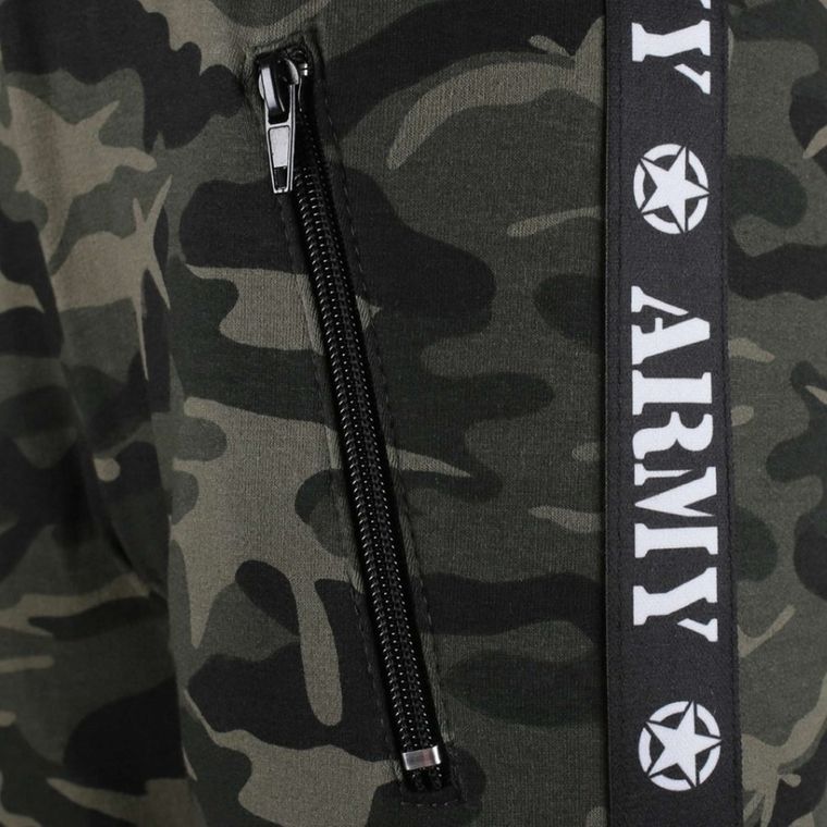 Spodnie dresowe chłopięce, khaki, moro, Tup Tup