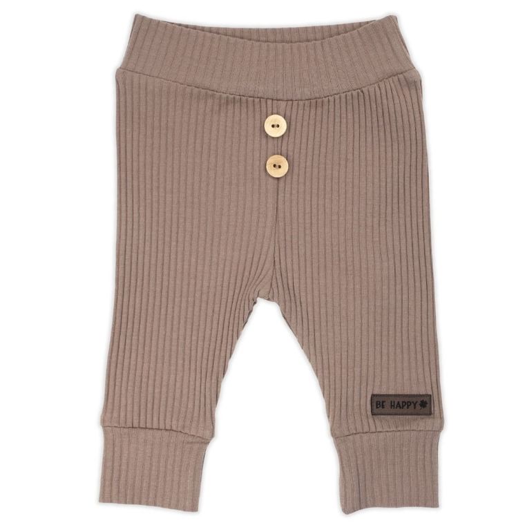 Spodnie dresowe chłopięce, prążkowane, brązowe, Nicol