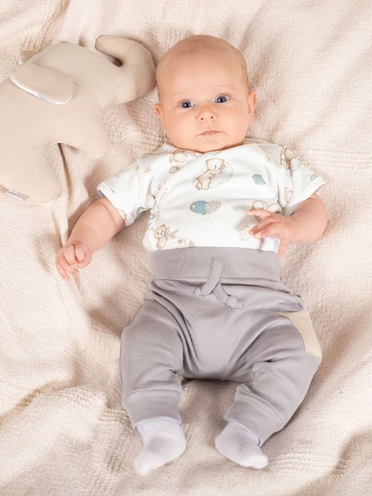 Spodnie dresowe chłopięce, szare, Nicol