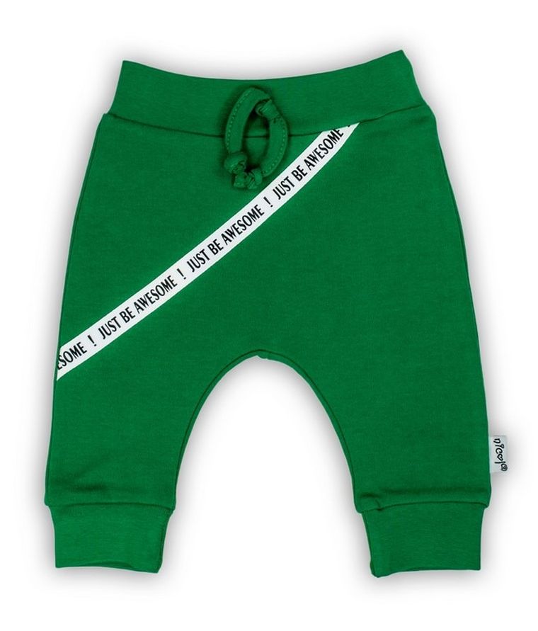 Spodnie dresowe chłopięce, zielone, Nicol