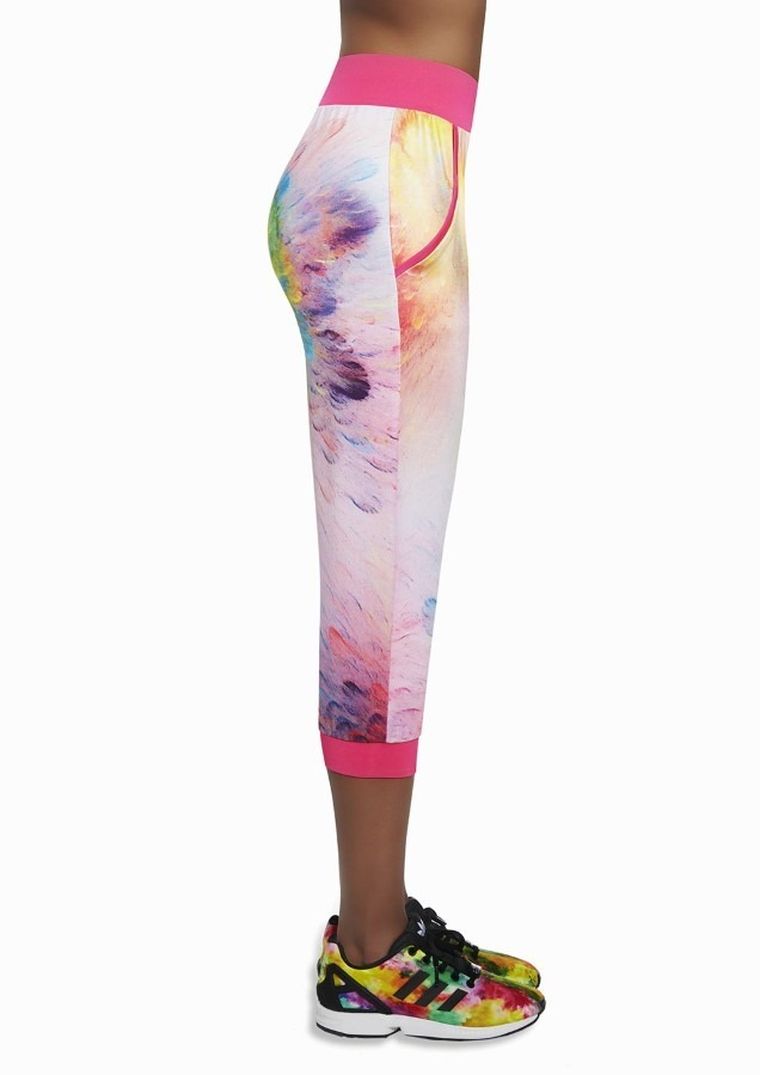 Spodnie dresowe damskie 3/4, mix, Bas Black