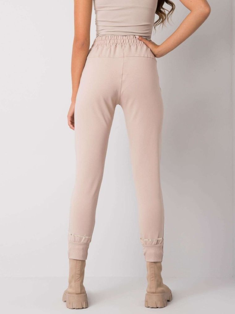 Spodnie dresowe damskie, beżowe, Relevance