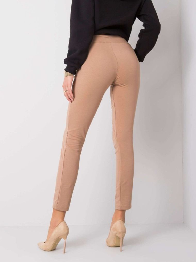 Spodnie dresowe damskie, beżowe, Relevance